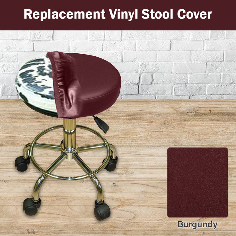 Burgundy Vinyl Bar Stool Cover Staple On Replacement