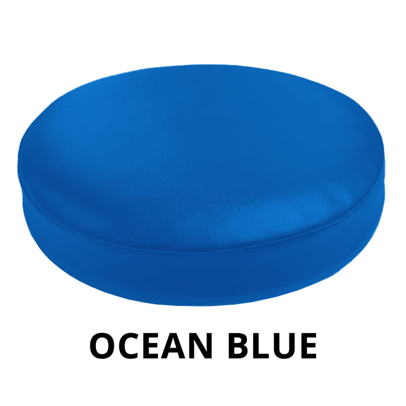 Ocean Blue Vinyl Bar Stool Cover Staple On Replacement